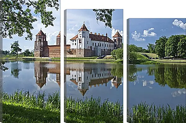 Модульная картина - Мирский замок 3. Республика Беларусь