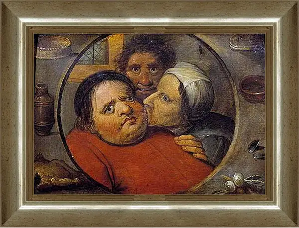 Картина в раме - Карнавал и пост. Брейгель Питер Старший