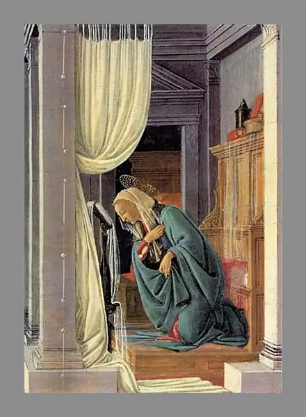 Картина в раме - The Annunciation detail. Сандро Боттичелли
