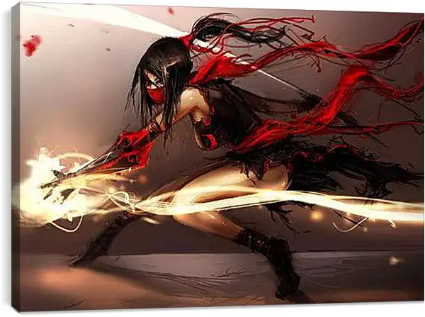 Постер на подрамнике - Девушка аниме