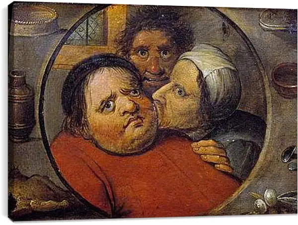 Постер на подрамнике - Карнавал и пост. Брейгель Питер Старший