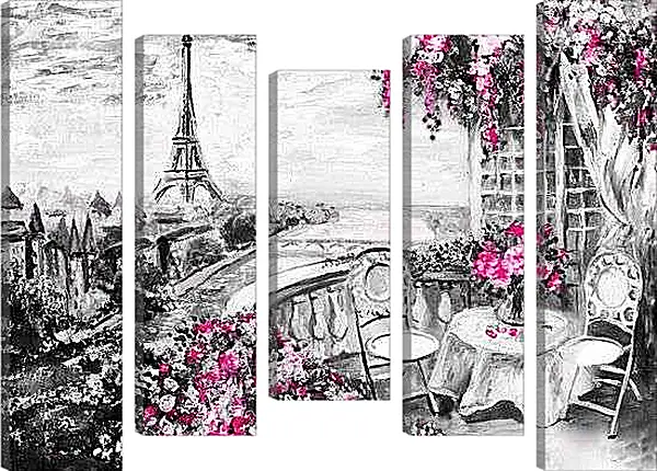 Модульная картина - Пейзаж Парижа