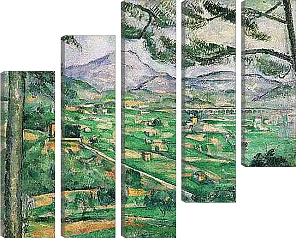 Модульная картина - La Montagne Saint-Victoire au grand Pin. Поль Сезанн