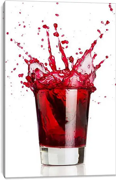 Постер на подрамнике - Виноградный сок. Алый Взрыв.