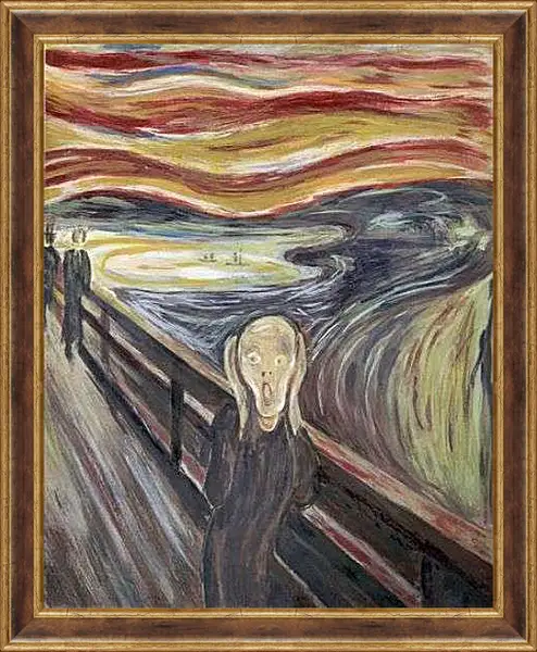 Картина в раме - the scream. Эдвард Мунк