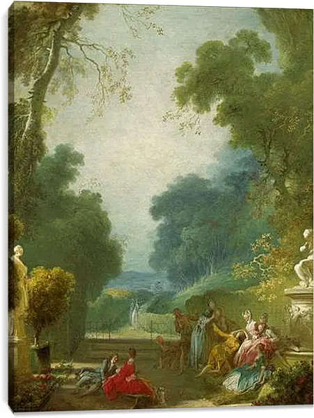 Постер на подрамнике - Игра «Hot Cockles». Жан Оноре Фрагонар