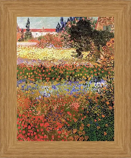 Картина в раме - Flowering Garden. Винсент Ван Гог