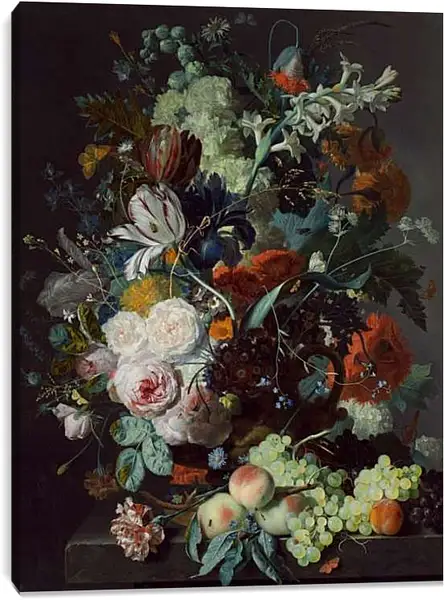 Постер на подрамнике - Цветочный букет. Ян ван Хёйсум