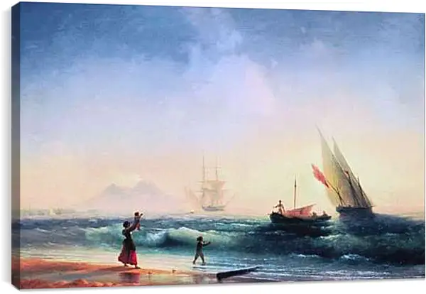 Постер на подрамнике - Возвращение моряка (2). Иван Айвазовский.