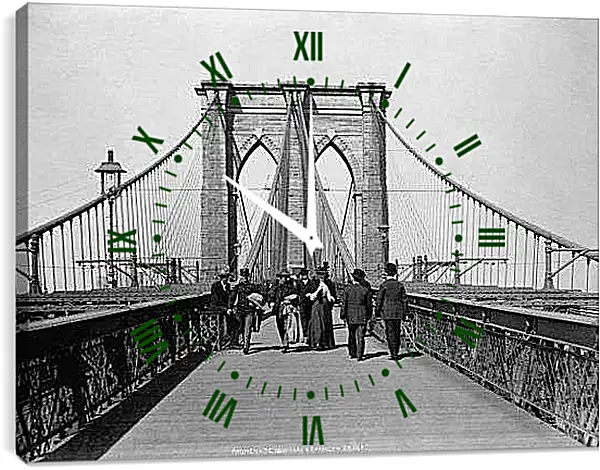 Часы картина - Бруклинский мост