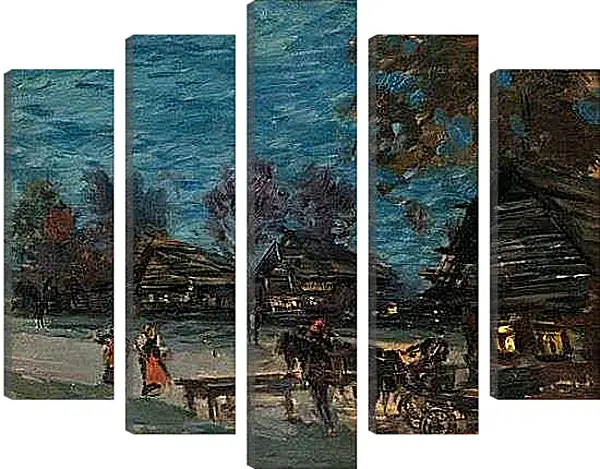 Модульная картина - Темный вечер. Коровин Константин