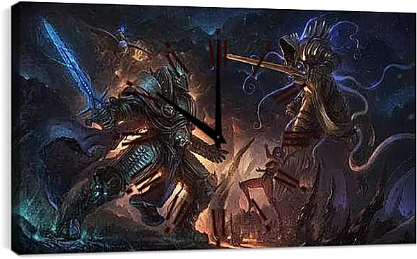 Часы картина - diablo, warcraft, starcraft