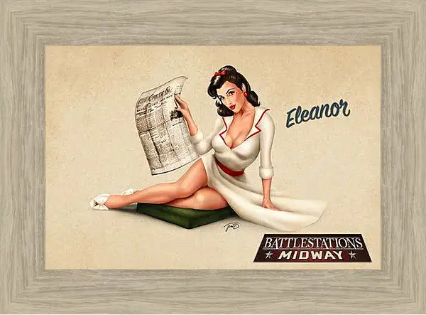 Картина в раме - Eleanor (стиль пин ап)