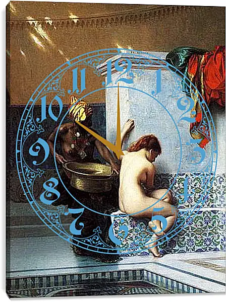 Часы картина - Turkish bath. Жан-Леон Жером