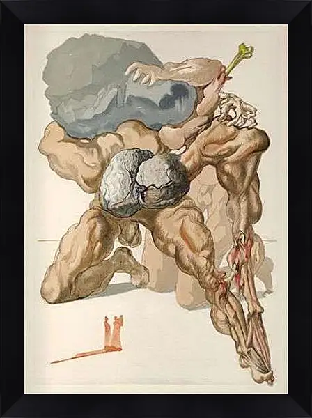 Картина в раме - Скупцы и расточители. Иллюстрации к "Божественной комедии". Сальвадор Дали