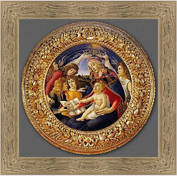 Картина в раме - Madonna Magnificat. Сандро Боттичелли