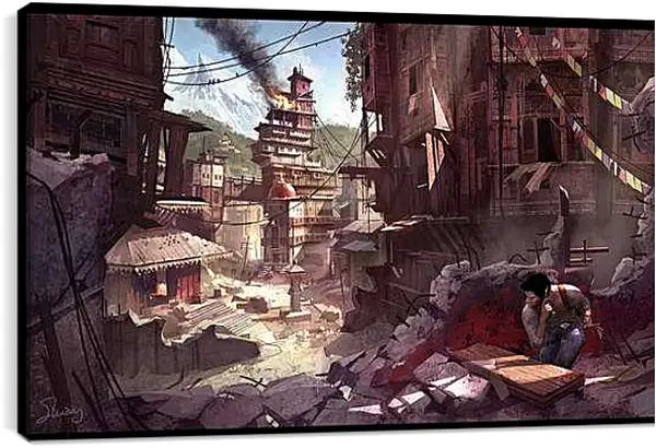 Постер на подрамнике - Uncharted 2: Among Thieves