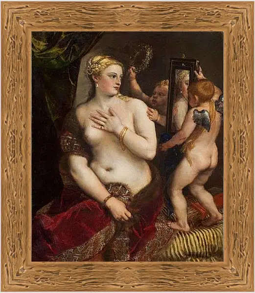 Картина в раме - Венера перед зеркалом. Тициан Вечеллио