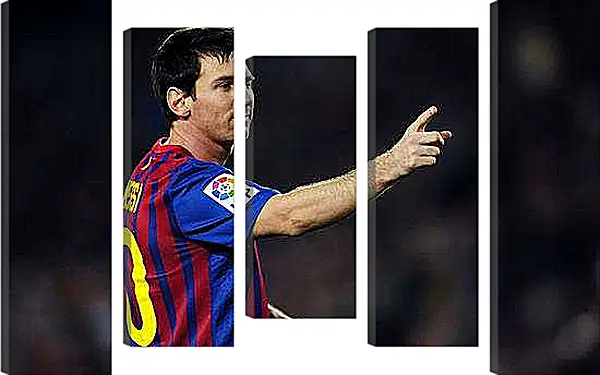 Модульная картина - Лионель Месси. Десятка Барселоны.