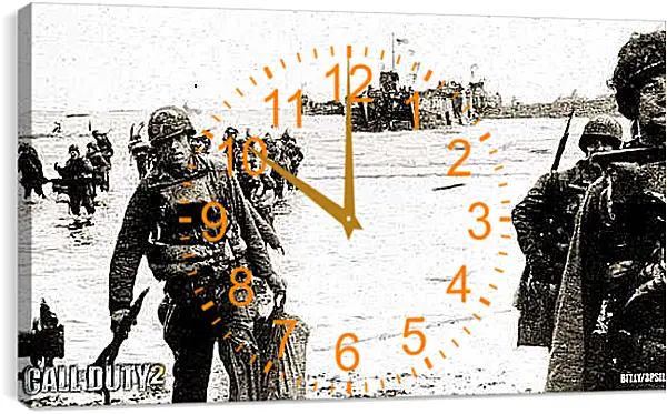 Часы картина - Call Of Duty 2