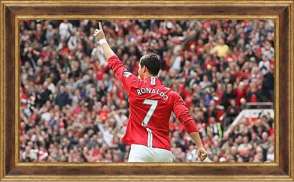 Картина в раме - Криштиану Роналду. Манчестер Юнайтед.