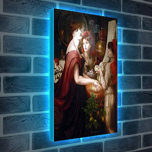 Лайтбокс световая панель - La Bella Mano. Данте Габриэль Россетти