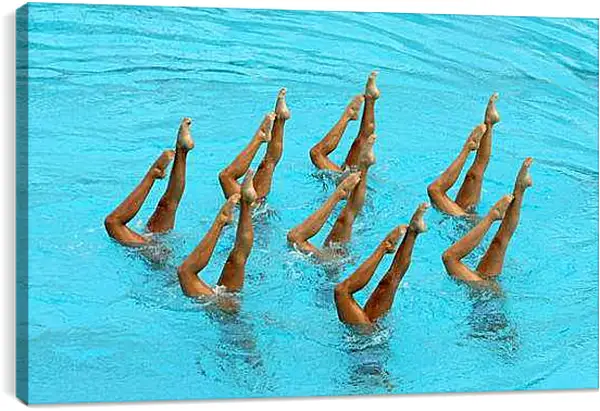 Постер на подрамнике - Синхронное плавание