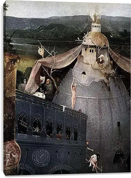 Постер на подрамнике - Триптих Искушение св.Антония. Иероним Босх