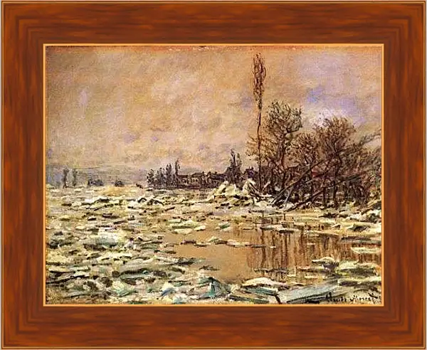 Картина в раме - The Ice Impact. Клод Моне