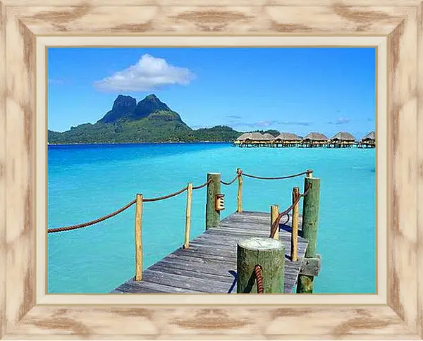 Картина в раме - Пирс на море
