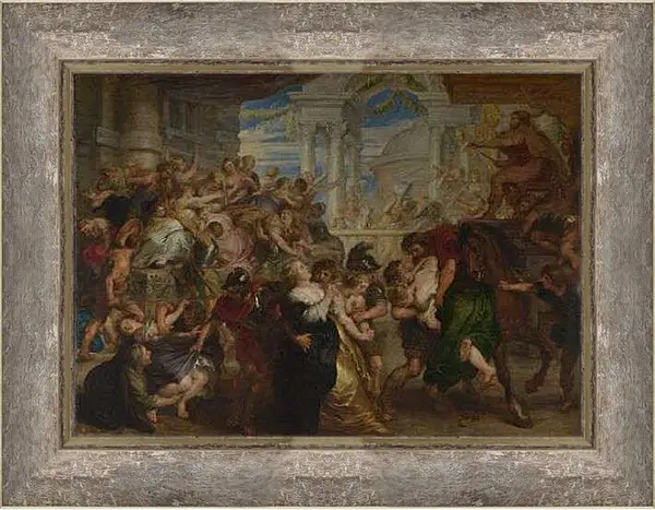 Картина в раме - The Rape of the Sabine Women. Питер Пауль Рубенс