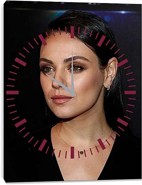 Часы картина - Мила Кунис. Mila Kunis