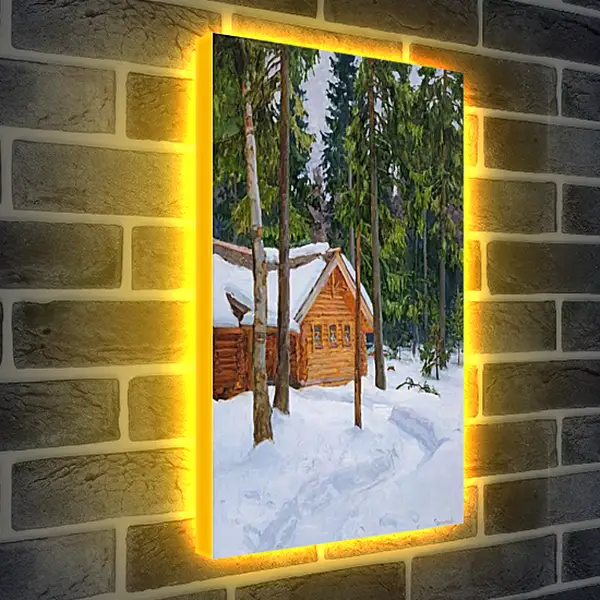 Лайтбокс световая панель - Избушка