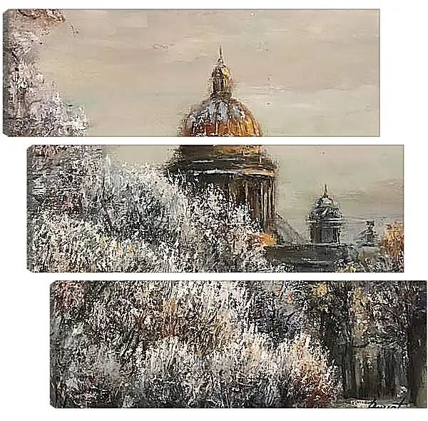 Модульная картина - Исаакиевский собор зимой