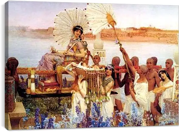 Постер на подрамнике - Обретение Моисея. Лоуренс Альма-Тадема