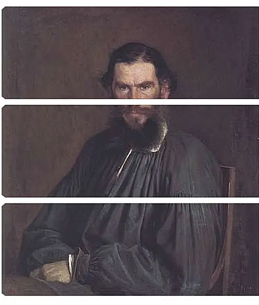 Модульная картина - Портрет писателя Льва Николаевича Толстого. Иван Николаевич Крамской