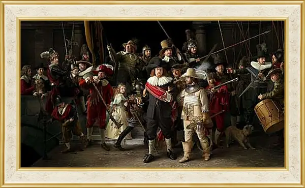 Картина в раме - Ночной дозор. Рембрандт