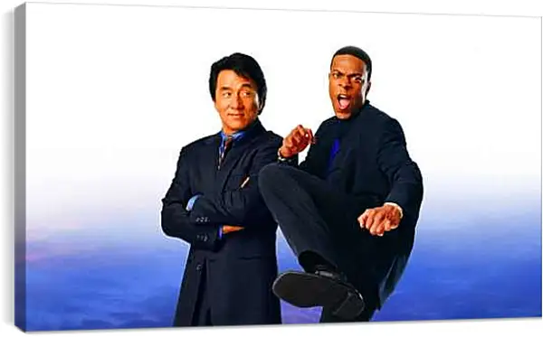 Постер на подрамнике - Джеки Чан и Крис Такер. Час пик