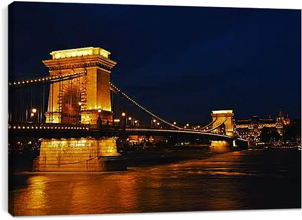 Постер на подрамнике - Ночной Будапешт