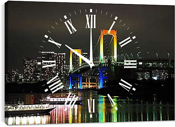 Часы картина - Радужный мост. Токио