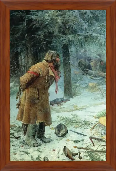 Картина в раме - Лесной сторож. Максимов Василий Максимович