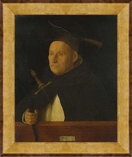 Картина в раме - A Dominican, with the Attributes of Saint Peter Martyr. Джованни Беллини