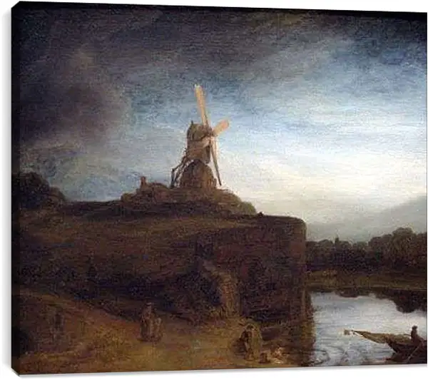 Постер на подрамнике - Die Muehle. Рембрандт