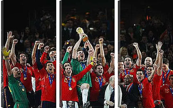 Модульная картина - Сборная Испании чемпионы мира по футболу