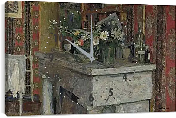 Часы картина - The Mantelpiece (La Cheminee) Эдуар Вюйар