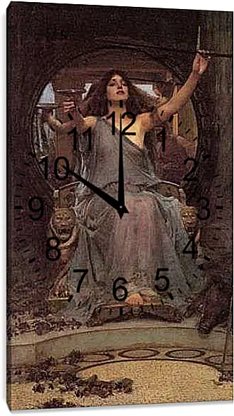 Часы картина - Circe Offering the Cup to Ulysses. Джон Уотерхаус