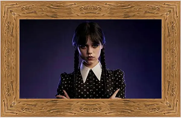 Картина в раме - Строгий взгляд Уэнсдей Аддамс