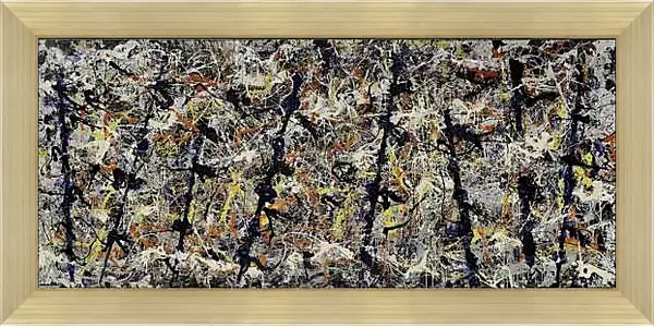 Картина в раме - Синие столбы. Джексон Поллок