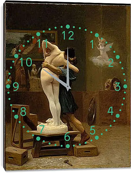 Часы картина - Pygmalion and Galatea - Пигмалион и Галатея. Жан-Леон Жером