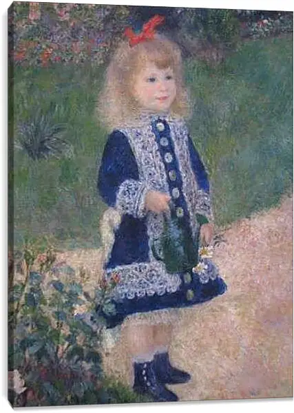 Постер на подрамнике - A Girl With a Watering Can. Пьер Огюст Ренуар